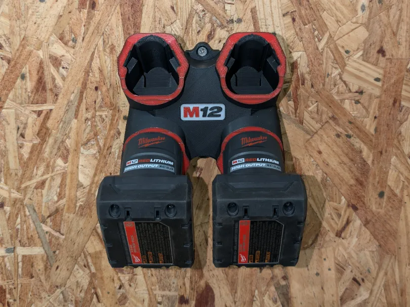 Milwaukee M12 4x battery wall mount foto 1